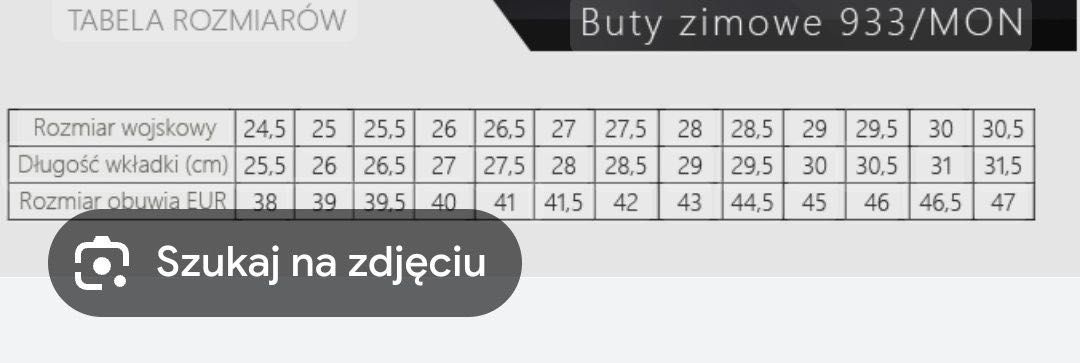 Trzewiki służbowe buty zimowe wojskowe 933A/MON
