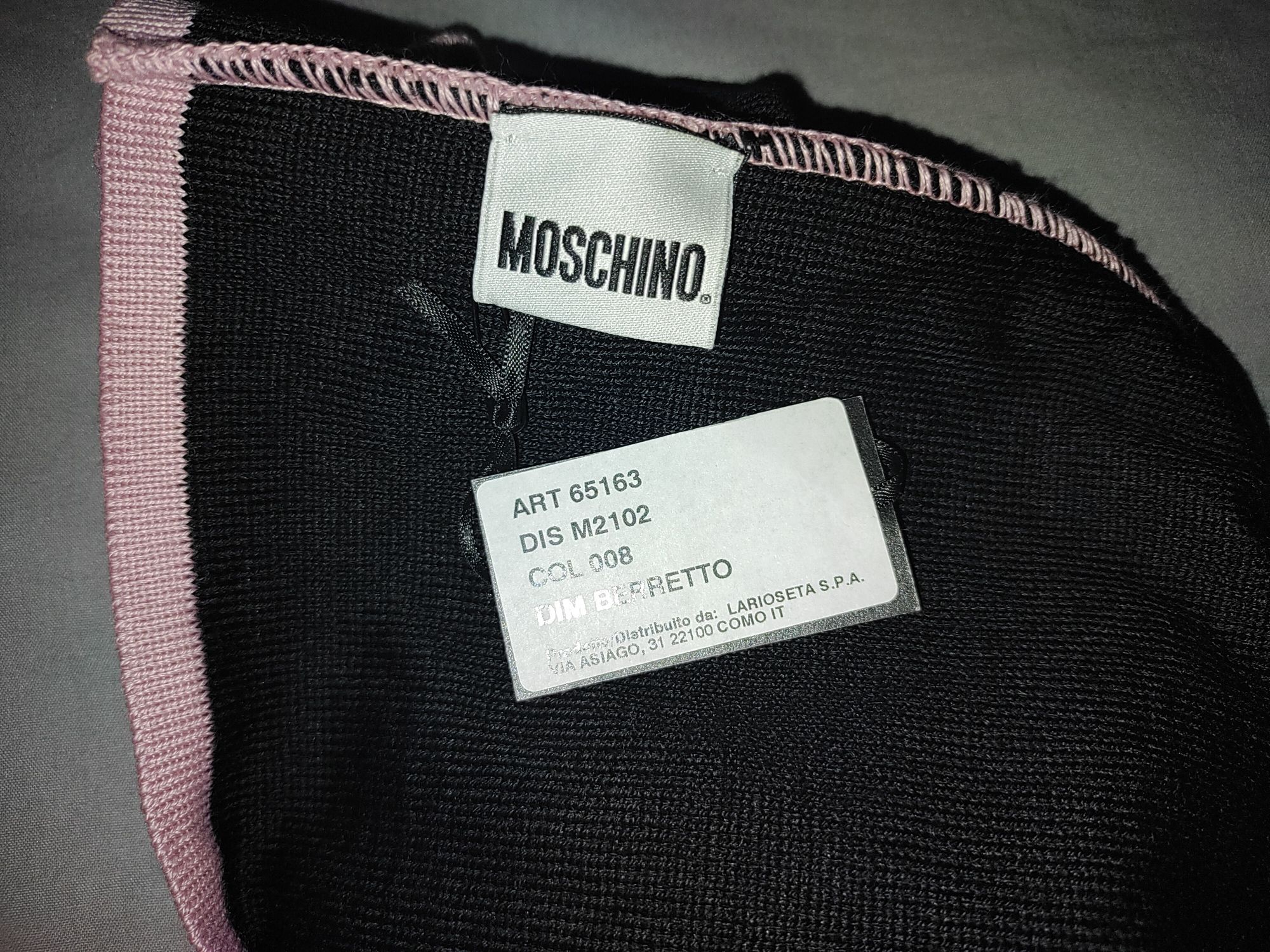 Czapka damska Moschino Dim Berretto kolor różowy