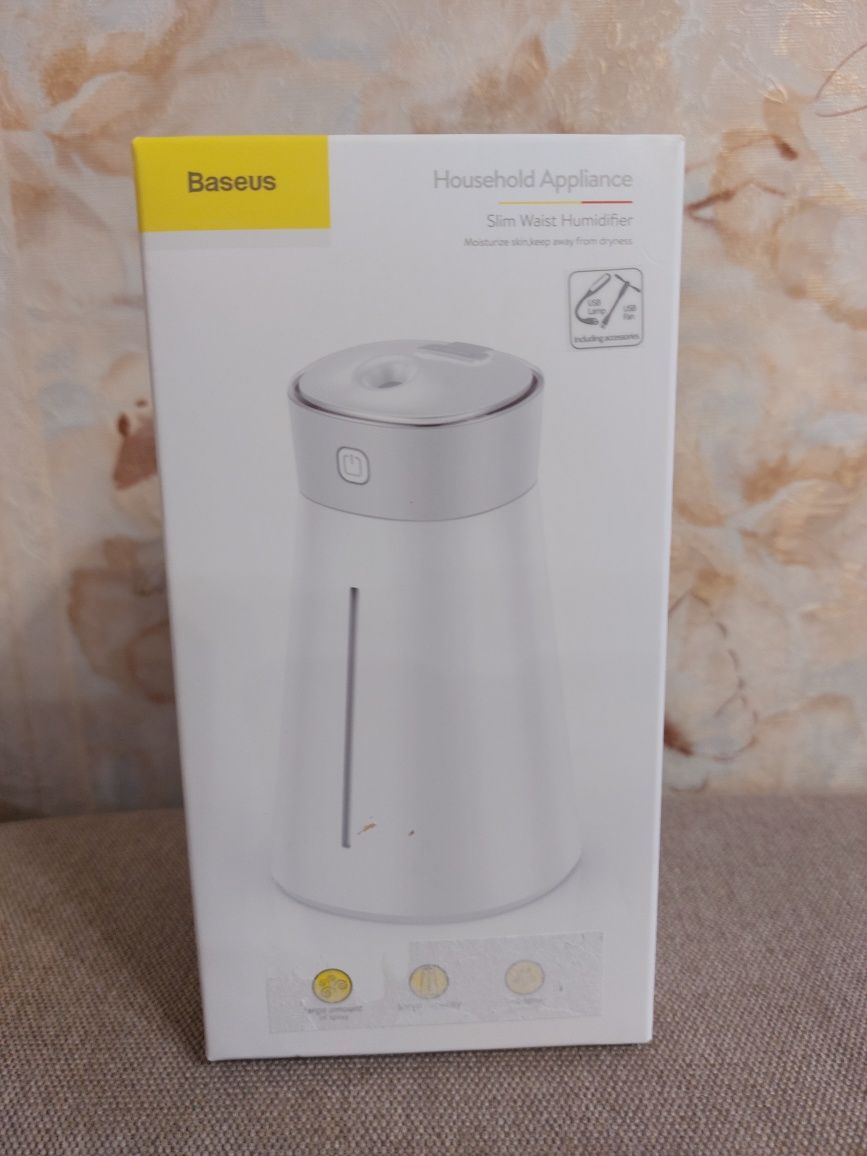 Зволожувач повітря baseus slim waist humidifier + usb вентилятор