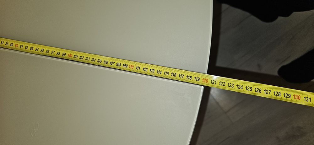 Stół okrągły solidny rozkładany 120 160