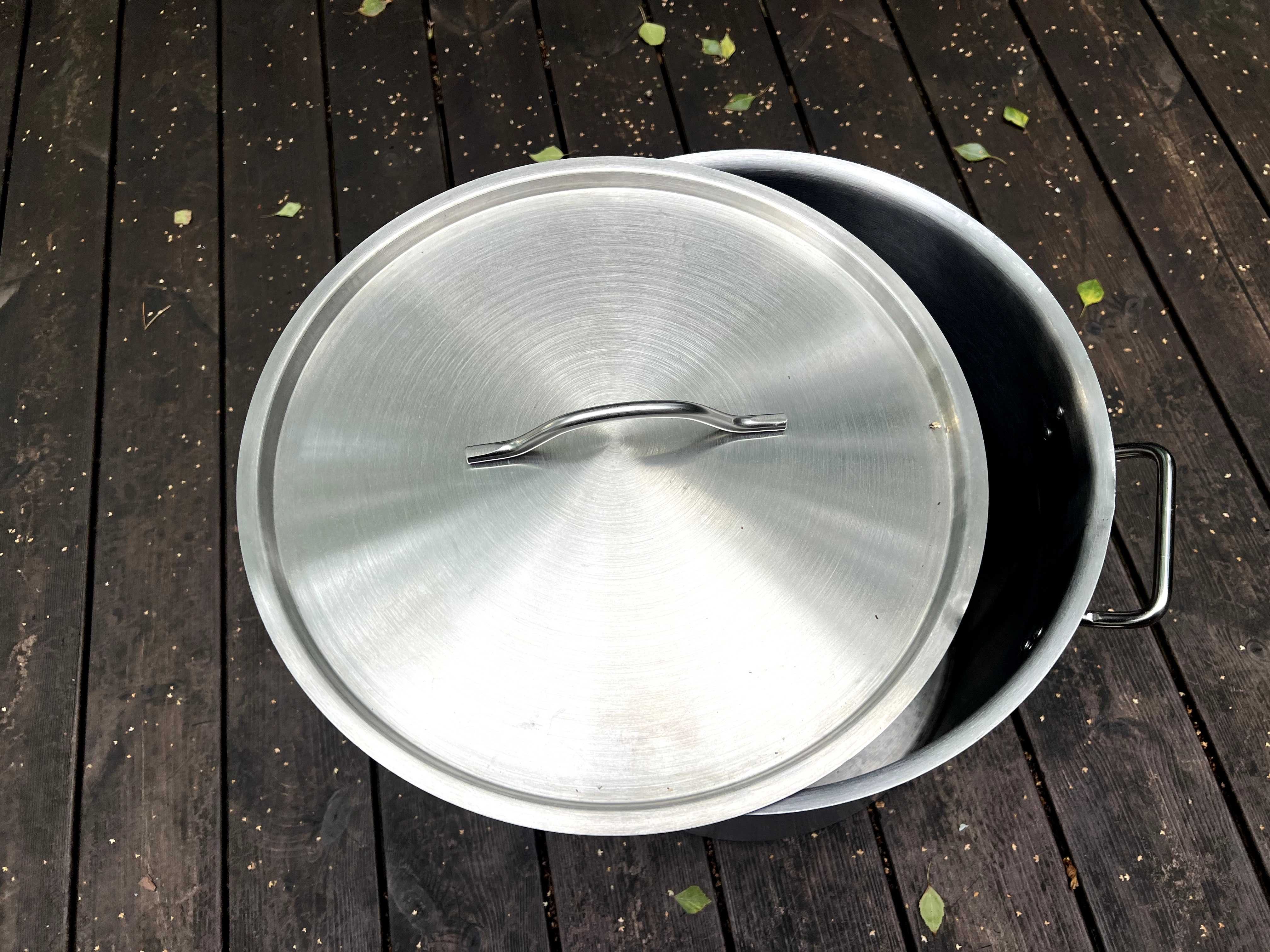 Garnek wysoki z pokrywką Gredil, stalowy, 50L, Ø 400