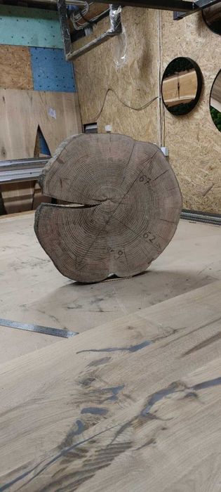 Plaster frezowany, po suszarni do olejowania