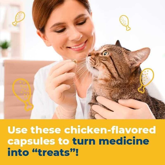 Пусті капсули для тварин зі смаком курятини  pet caps chicken