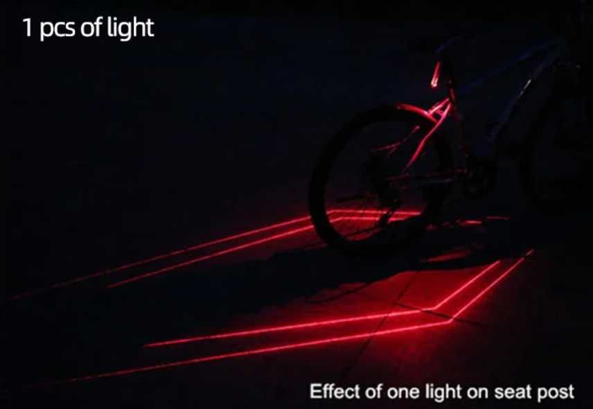 HIT SEZONU! Laserowa Lampka LED do roweru. Tylne oświetlenie