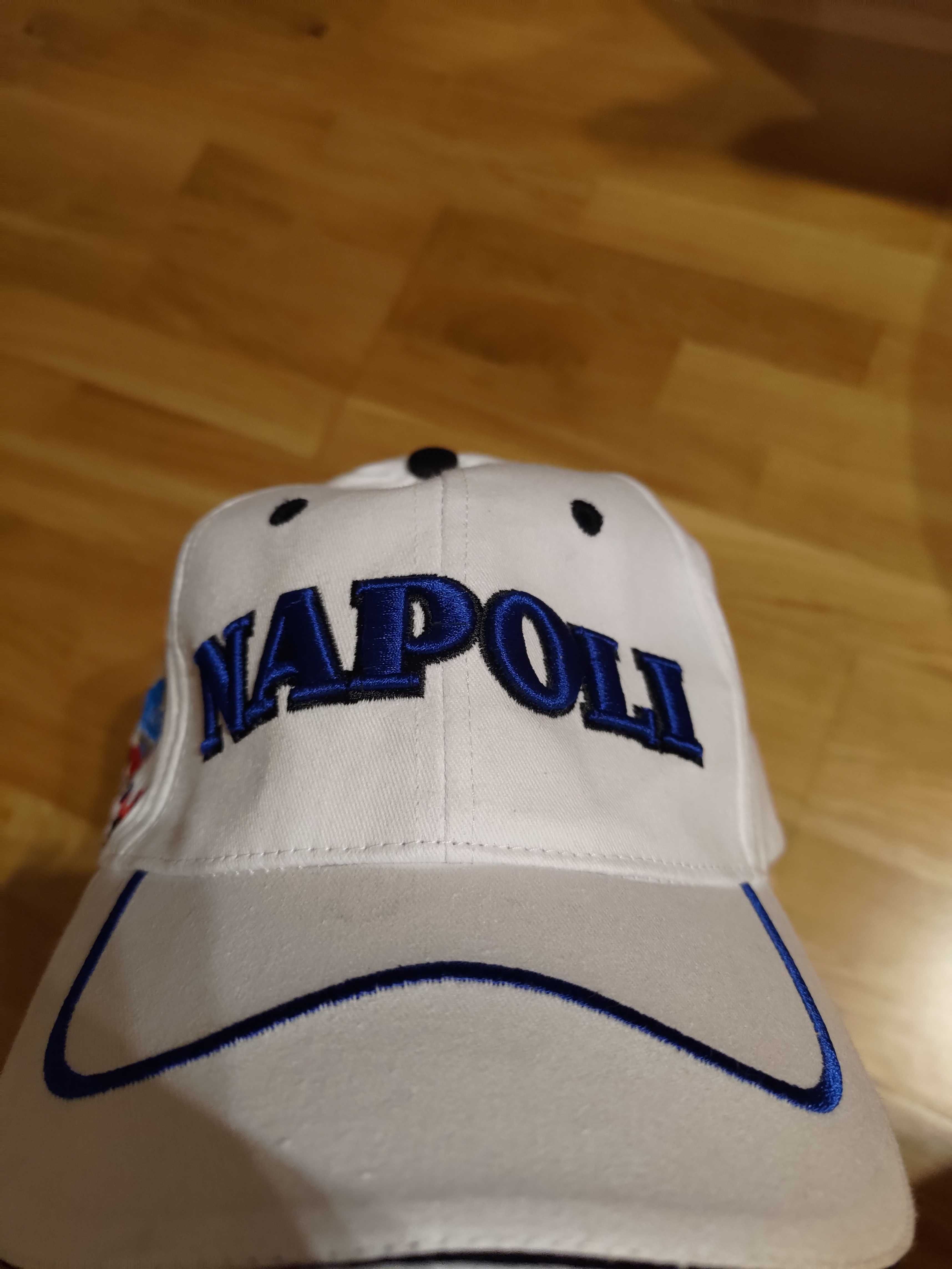 Czapka z daszkiem Napoli calcio biała z Włoch