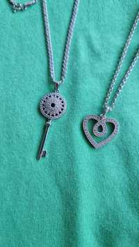 Подвески серебро Thomas Sabo сердце  ,Tiffany ключ