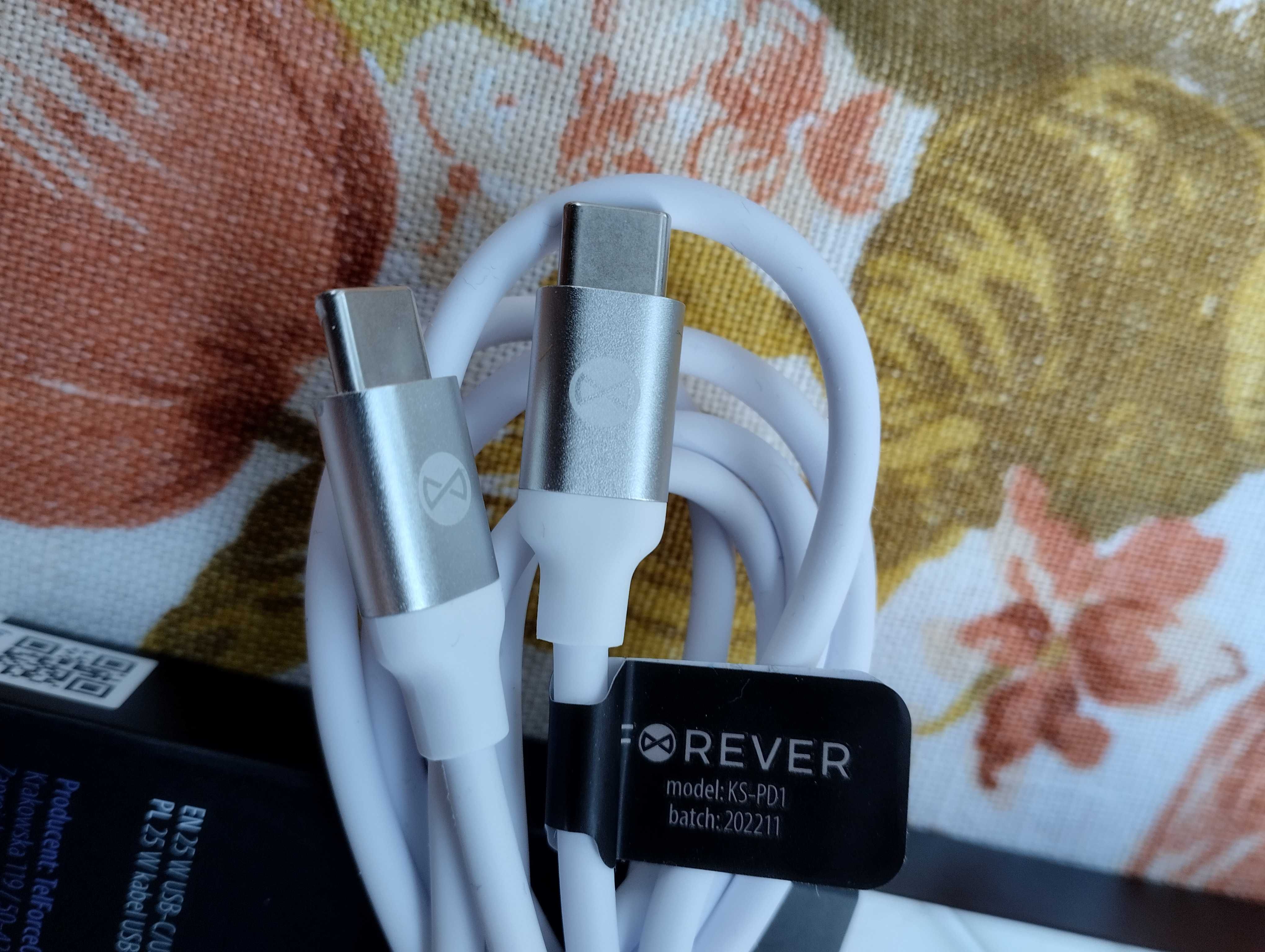 Nowy Kabel Forever HIGH Power USB-C / USB-C 25W  długość 1,5 m