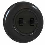 Zestaw gniazd i ramek retro loft czarne Electromalt