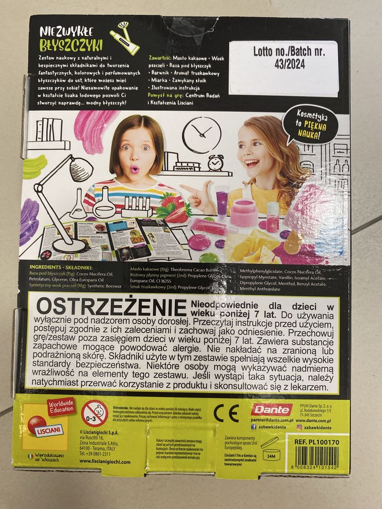 Lisciani, I’m Genius, niezwykłe błyszczyki zestaw naukowy NOWY