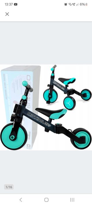 Rowerek trójkołowy biegowy milly molly optimus 3w1