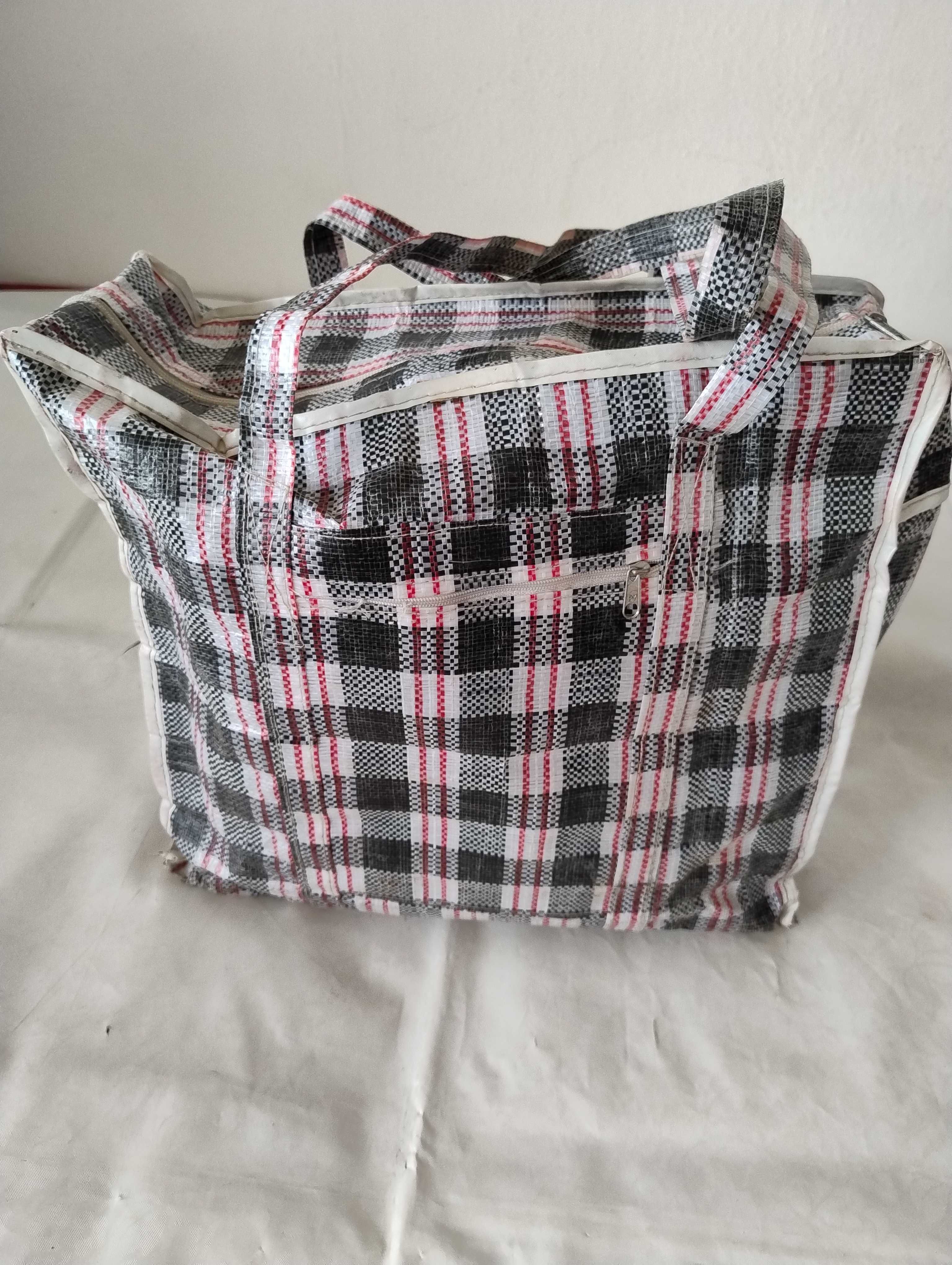 SUPER CENA Duża torba z PRL mocna 44x45x17cm shoperka bagaż na zakupy