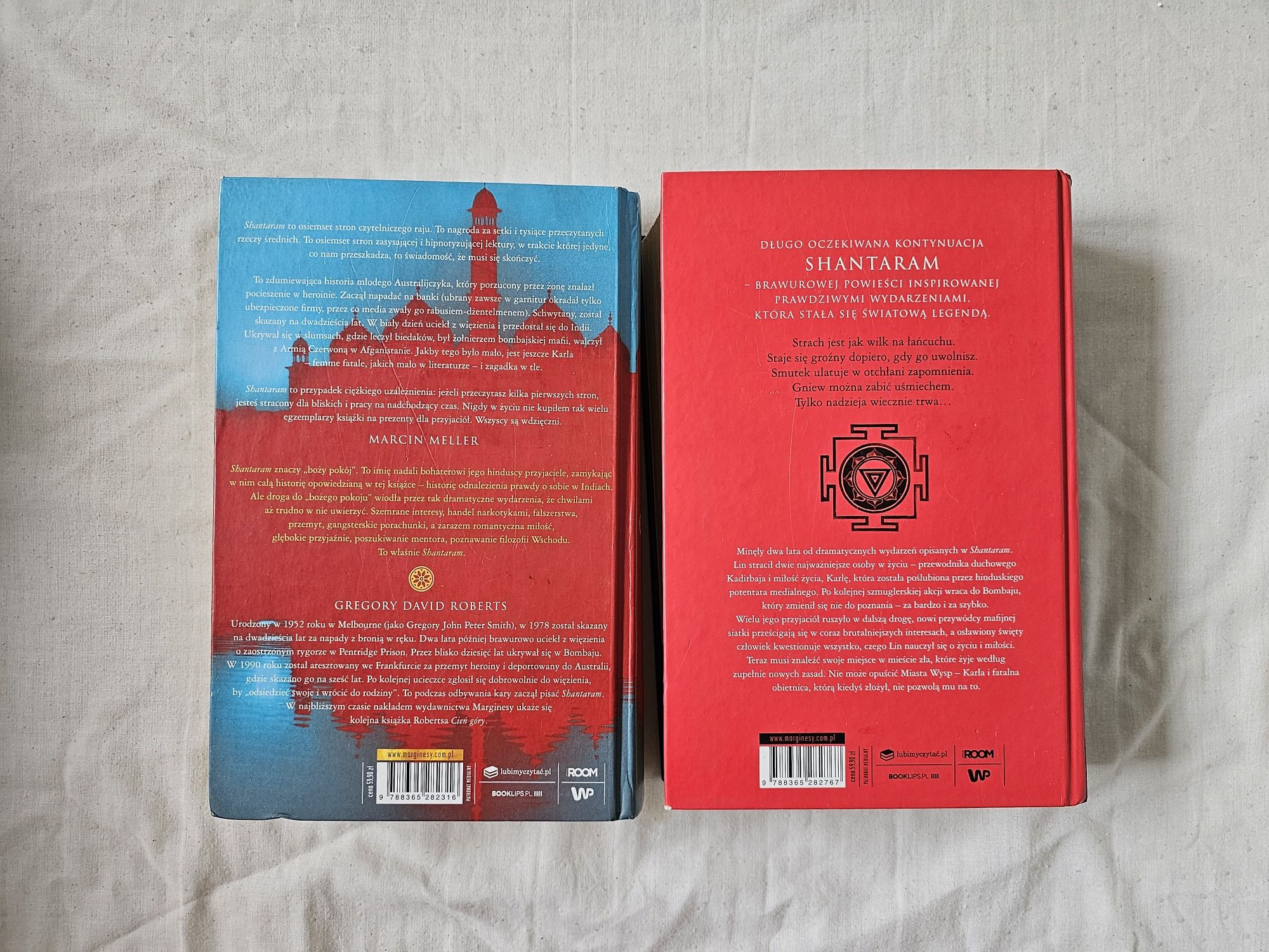Shantaram + Cień Góry zestaw tom 1 i 2 twarda oprawa Gregory D Roberts