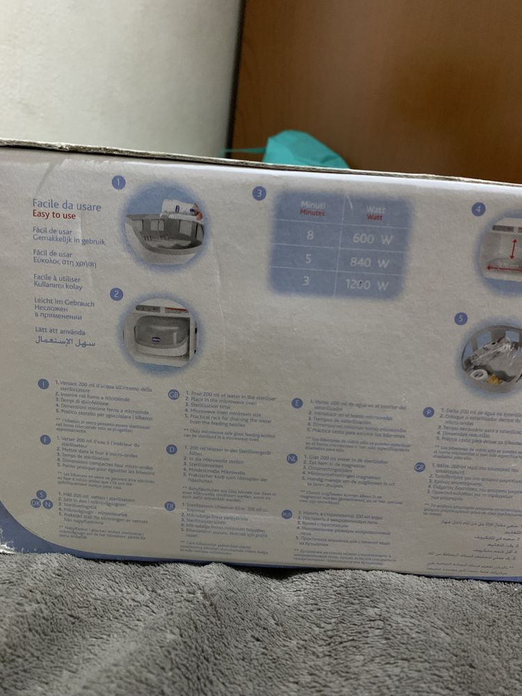 Esterilizador a vapor para micro-ondas