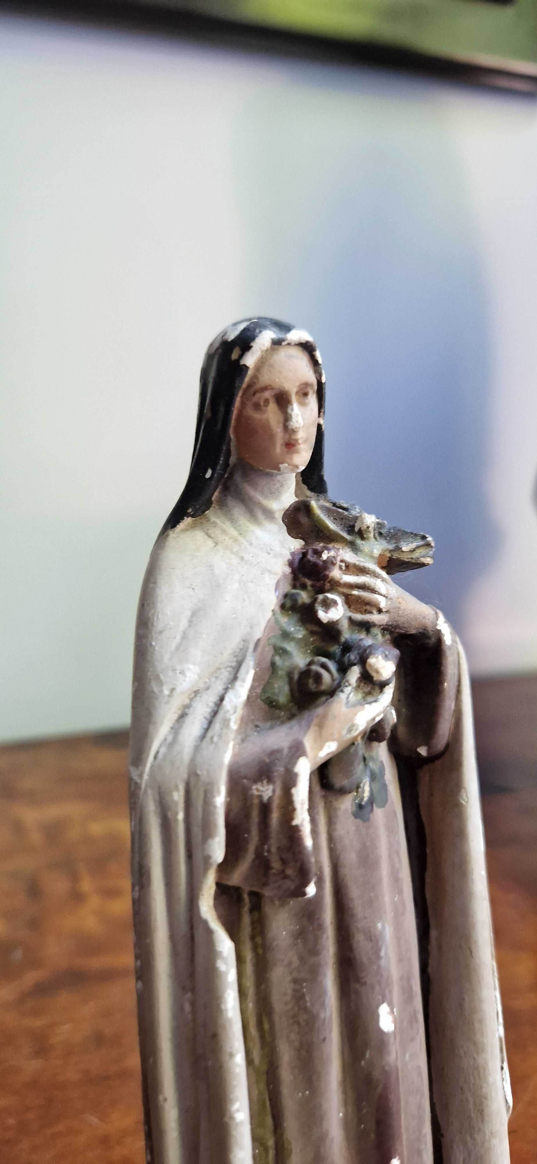 Antyk rzezba Św. Teresa Francja I pol XXw. dewocjonalia dekor sakralny