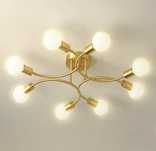 NIUNIAJ Lampa sufitowa Vintage 8 żarówek Sputnik