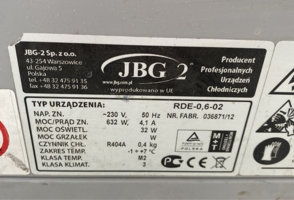 Witryna cukiernicza RDE-06 JBG-2 2012