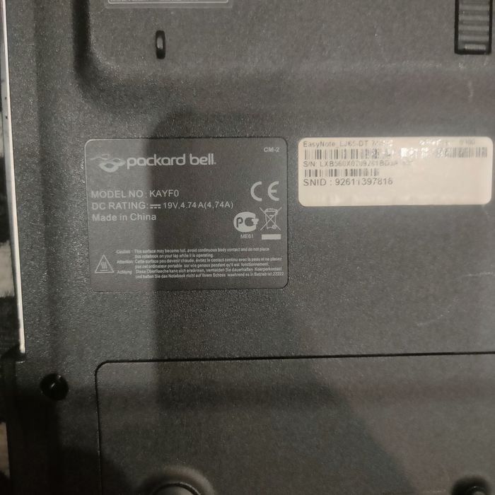 Ноутбук Packard Bell 17 дюймов