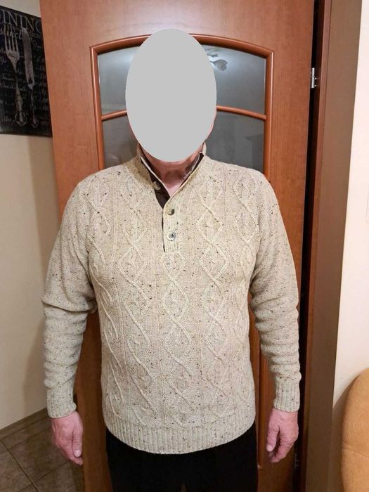 Sweter_Ciepły_Męski_ATLA for MEN_L_25% Wełna.