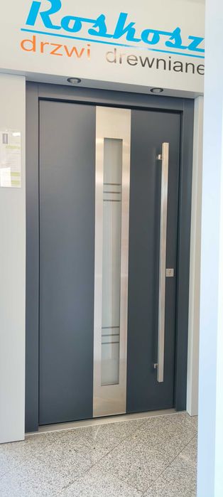 Drzwi zewnętrzne 80mm drewniane ocieplane CERTYFIKAT ciepłe powietrze