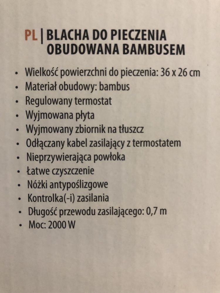 Gril elektryczny/ blacha do pieczenia TRISTAR