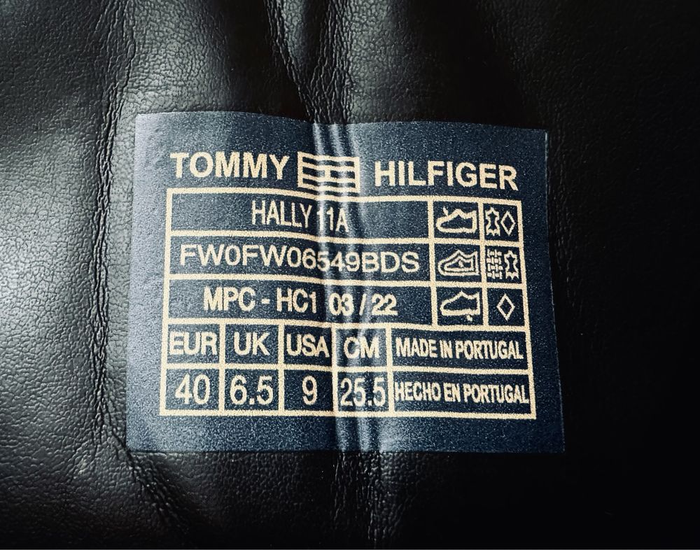 Черевики Tommy Hilfiger, чорні, розмір - 40