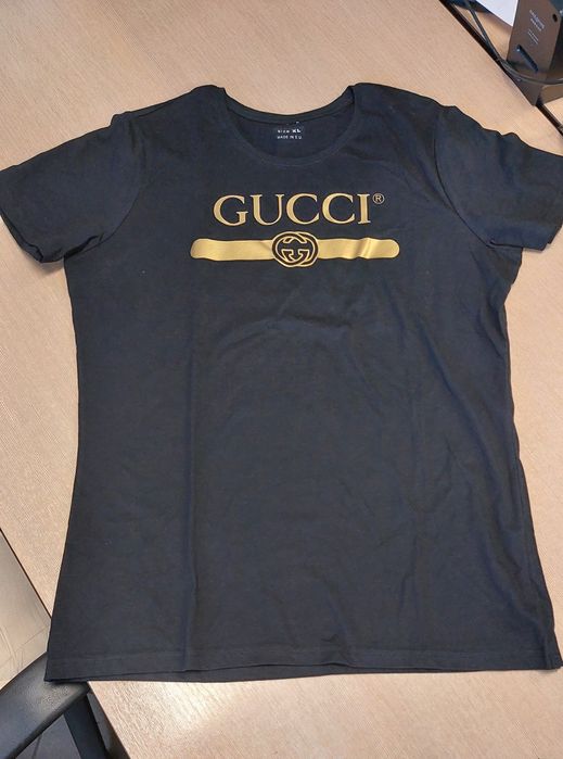 Czarny T-shirt Gucci