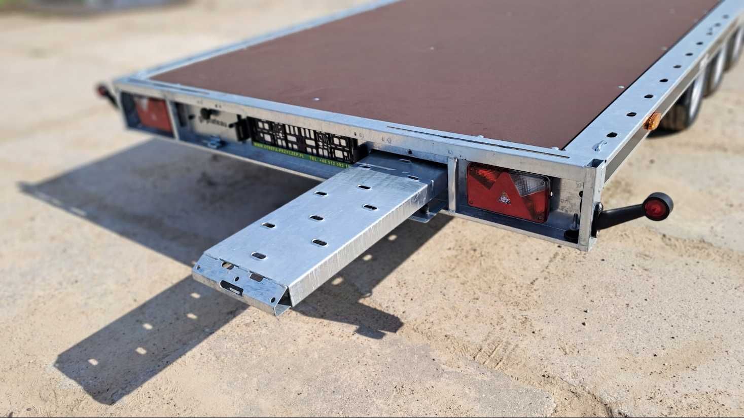 Długa laweta platforma Martz GT Plateau 600/3+najazdy DMC 3500kg NOWA