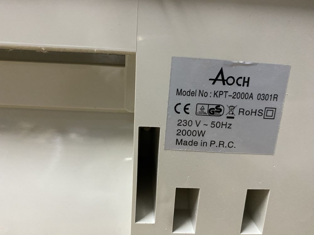 Termoventilador AOCH 2000w  com temporizador