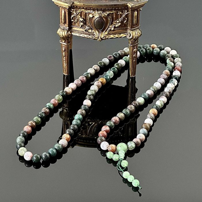 Naszyjnik z naturalnego Agatu, projekt z Londynu ok. 1960 roku