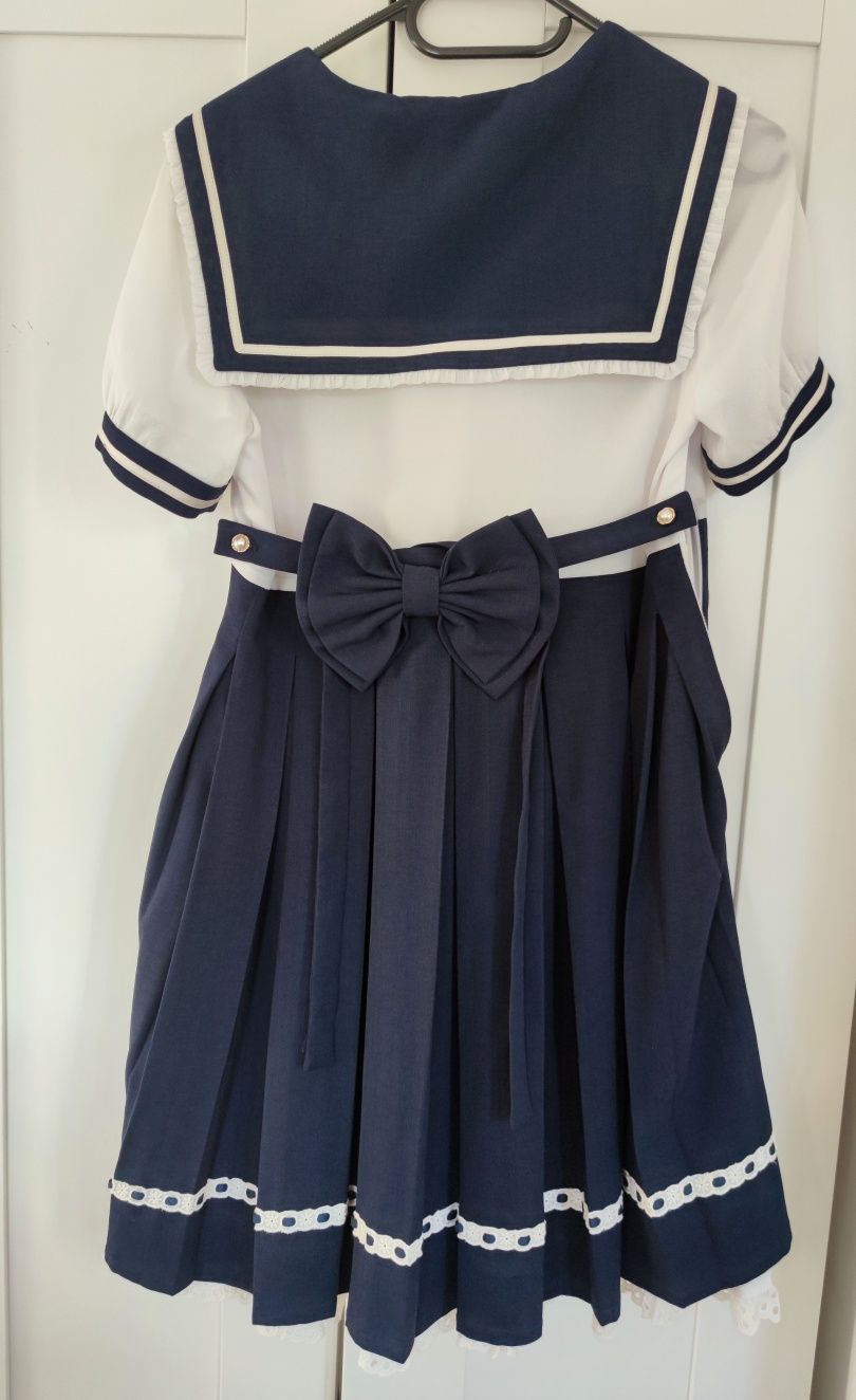 Sukienka OP S Lolita Fashion Harajuku Mundurek Sailor