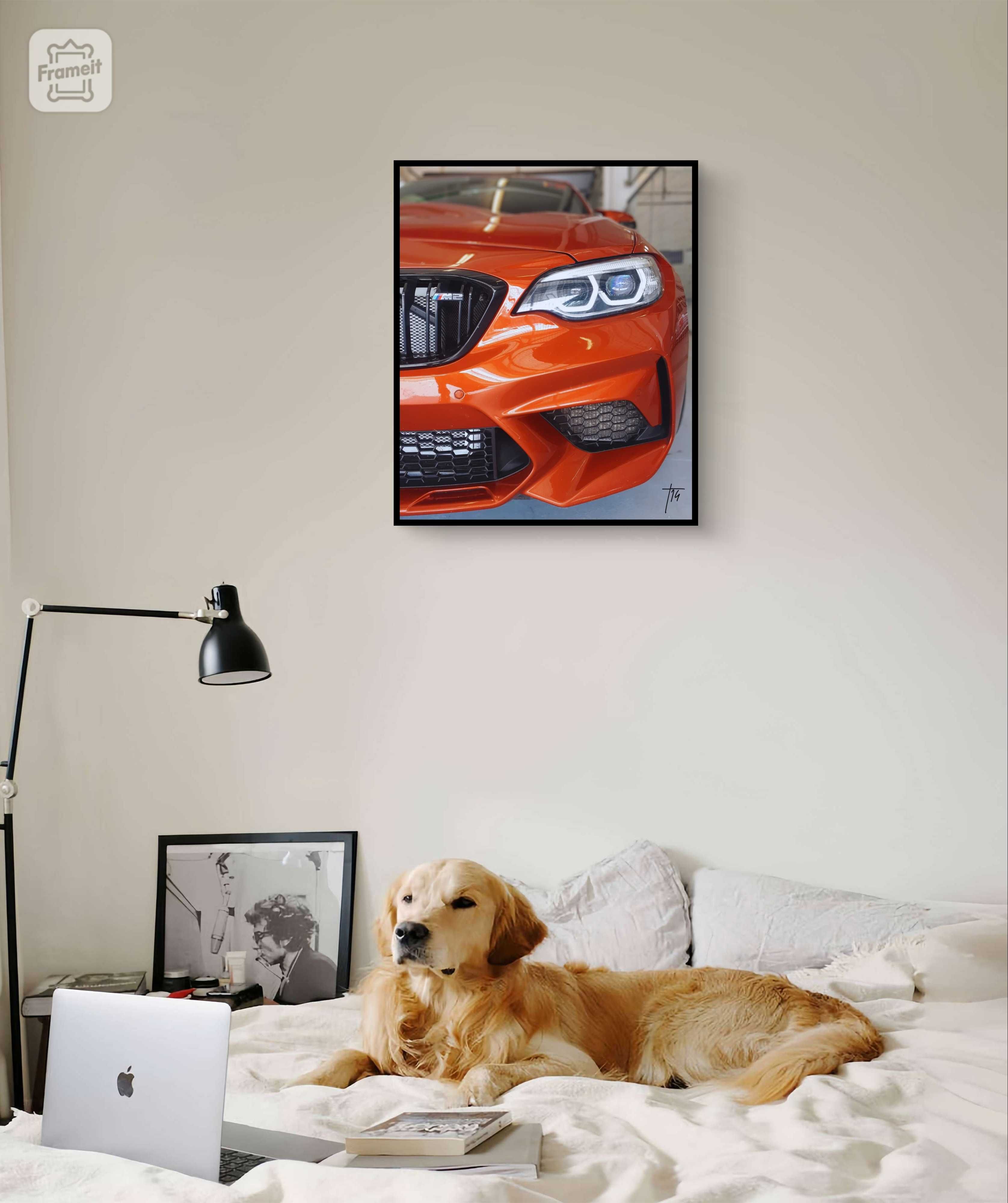 Poster BMW M2 Metal Orange - 40cmx60cm - Fine Art