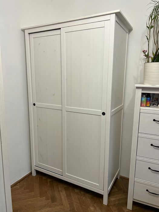 Szafa przesuwna dwudrzwiowa biała IKEA