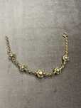 Pulseira com contas de Viana, tudo em prata dourada