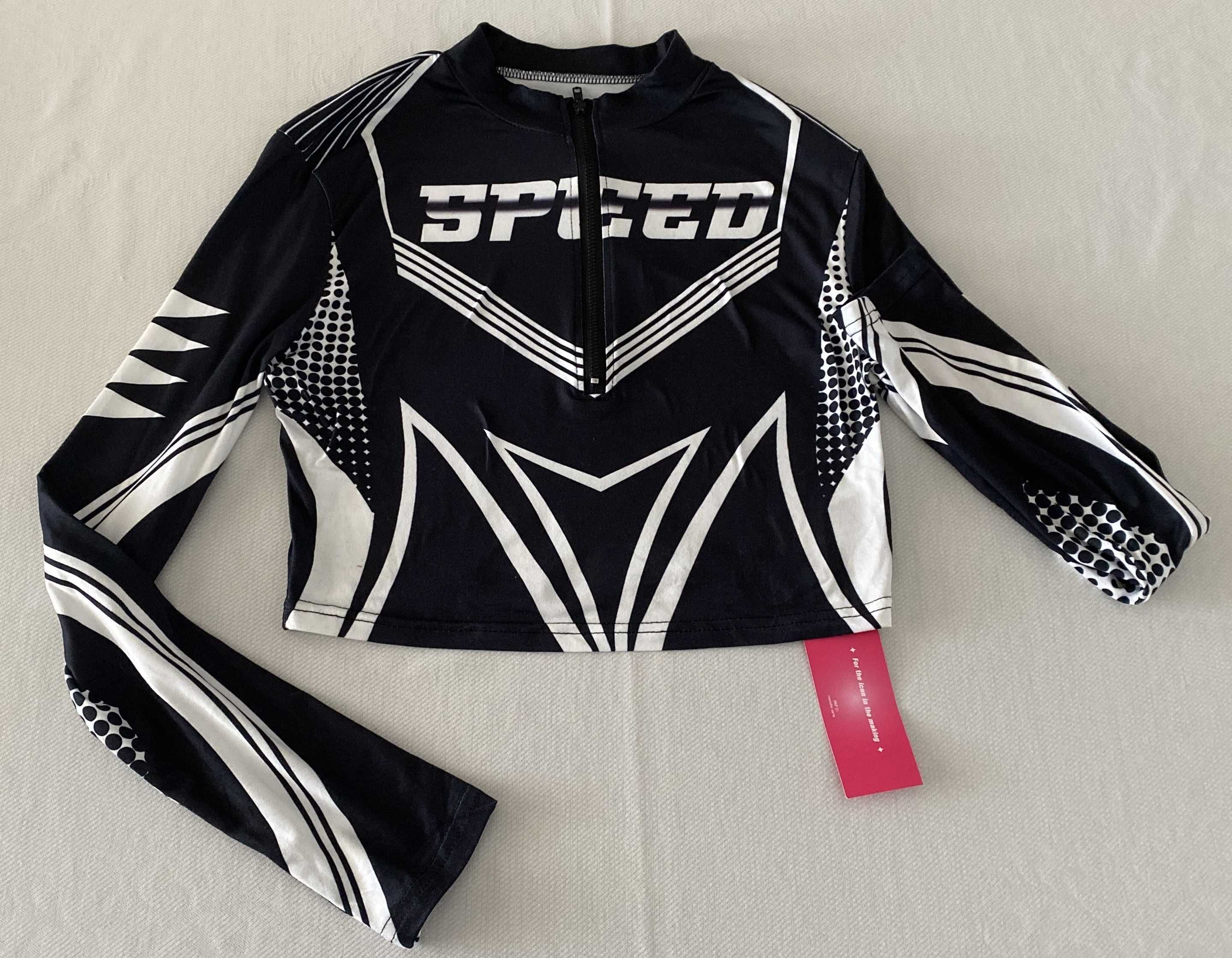 Top manga comprida preto da SHEIN