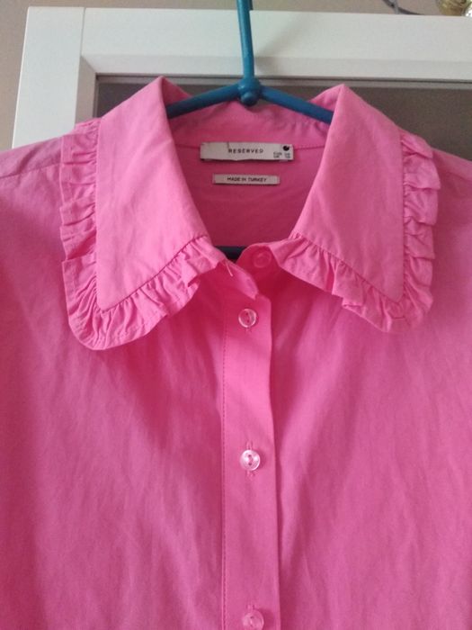 Koszula z długim rękawem różowa