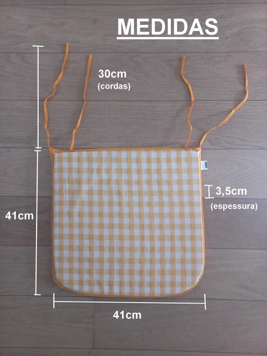 Conjunto 4 ALMOFADAS DE ASSENTO (COXIM) - para cadeiras