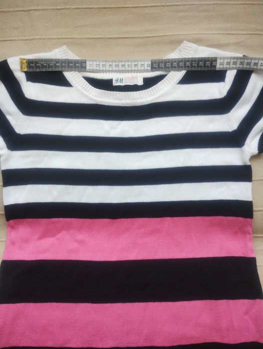 H&M rozm 146/152 10 - 12 lat tunika sukienka mini dzianina