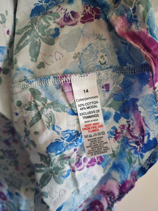 Koszulka nocna babydoll Cyberjammies XL 42 w kwiaty retro