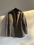 Stylowa kurtka koszulowa oversize w krate XL