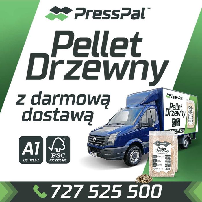 Pellet drzewny z DARMOWĄ dostawą – Barnówko i okolice | PressPal