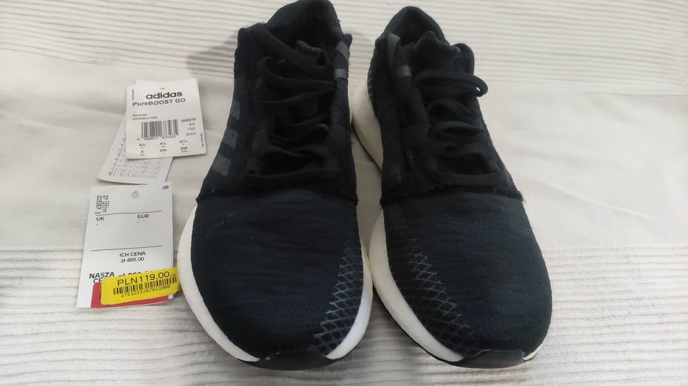 Nie używane Adidas pure boost go czarne 37.5  Czarny