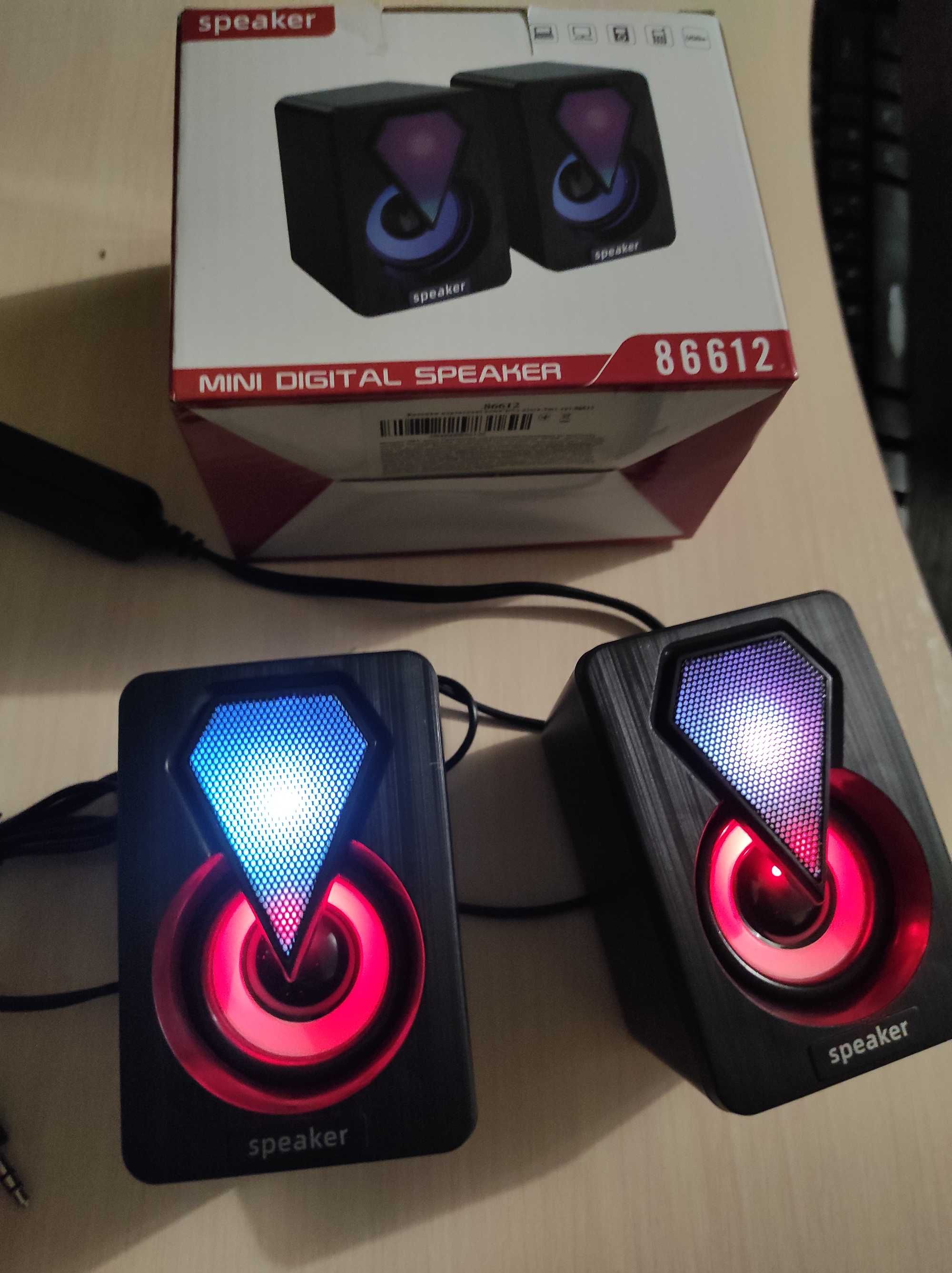 Компьютерные колонки с RGB подсветкой новые