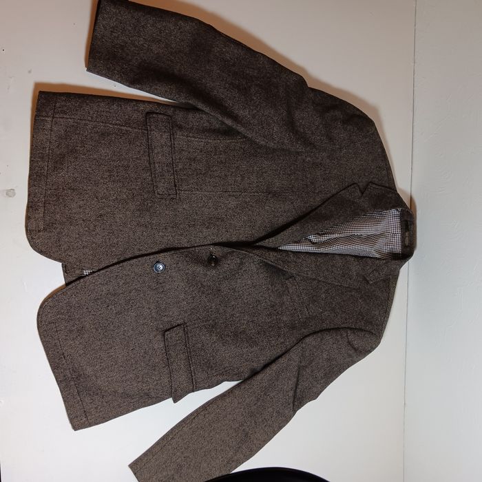 Marynarka ciemny brąz z wełną ciepła