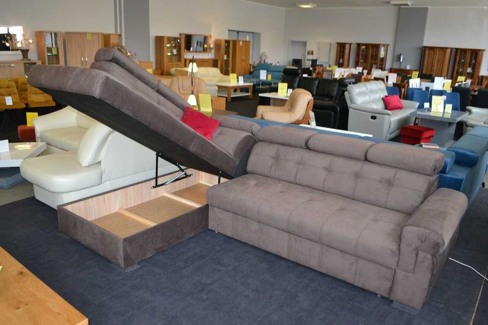 Nowy narożnik ATLANTA 190x280cm, Tkanina HAGA, -35%= Producent OLESNO