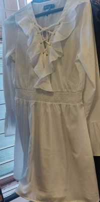 Boohoo Biała sukienka rozmiar 12