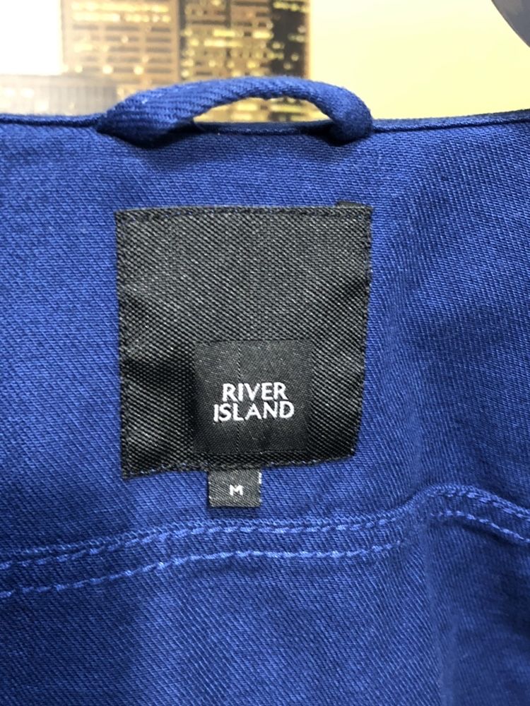 Мужская джинсовая куртка River Island M синяя