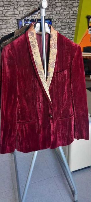 Dolce Gabana Blazer Homem Luxo Veludo tamanho 48 / 50