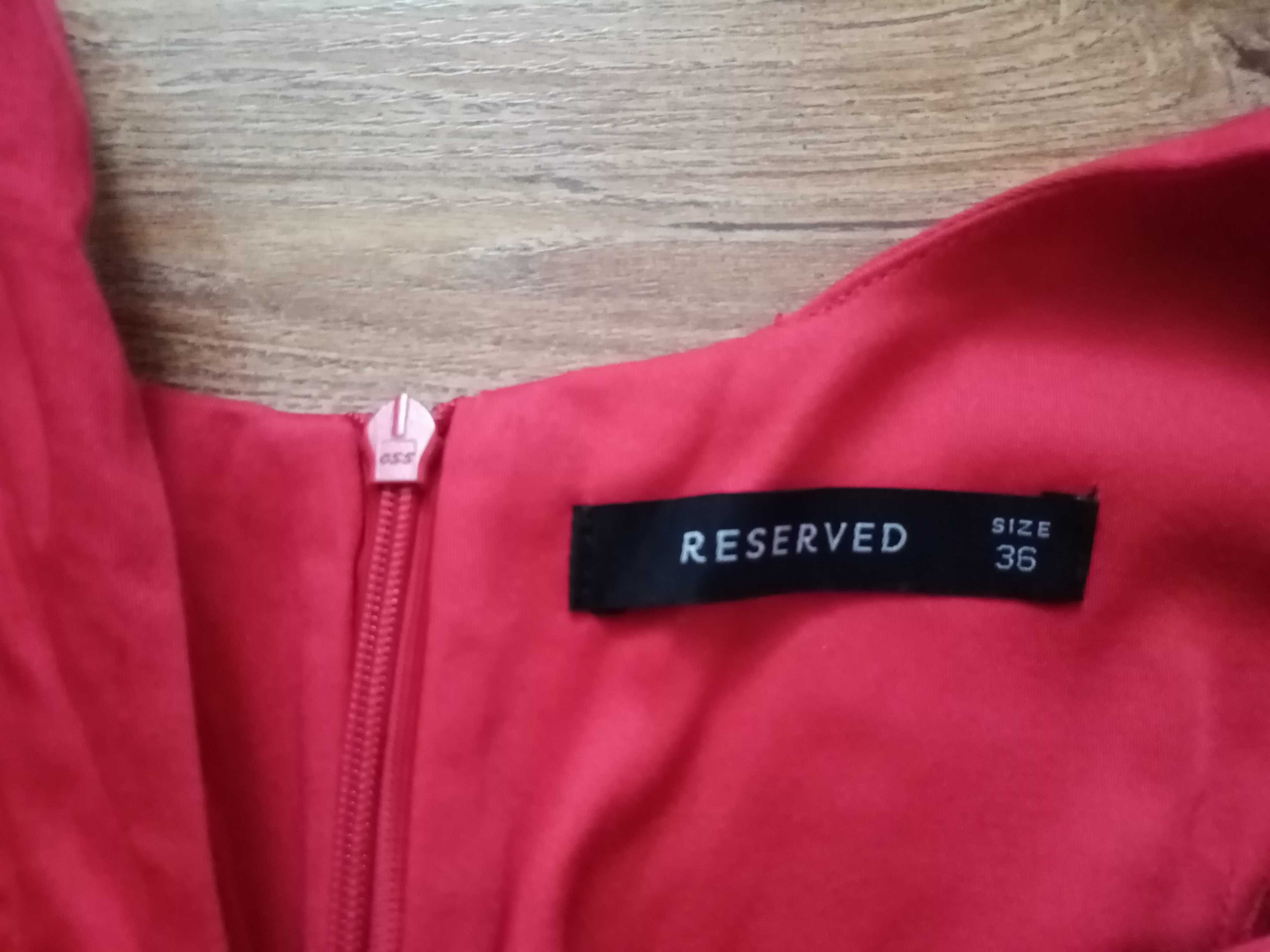 czerwona sukienka reserved r. 36
