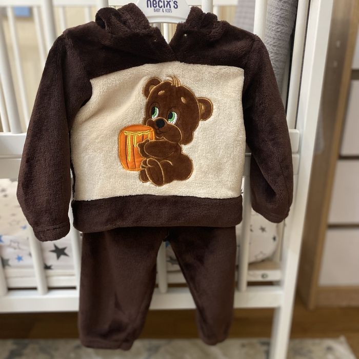 Зимовий набір для хлопчика 9–12 міс, комбінезон, чобітки ,костюм шапка