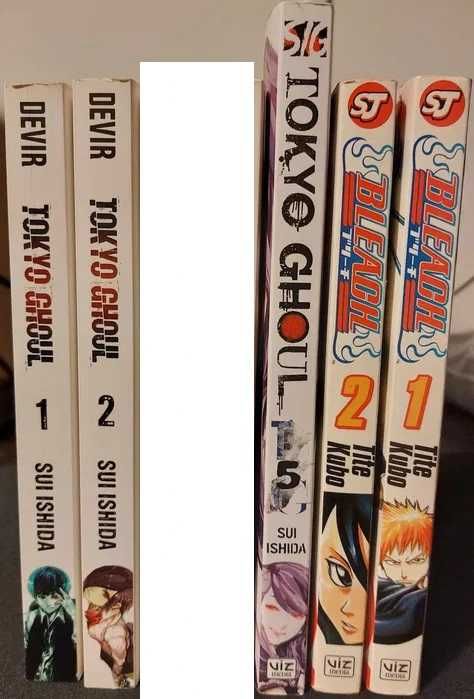 Volumes de Manga Tokyo Ghoul e Bleach